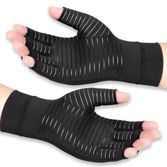 1 Pairs Copper Arthritis Compression Gloves Hand Support Pain Relief Joint Self