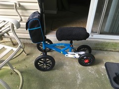 BlessReach All Terrain Foldable & Compact Steerable Knee Scooter Senior 300lb