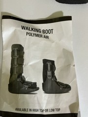 Polymer Air High Top Walking Boot Black Adjustable Inflatable Immobilizer