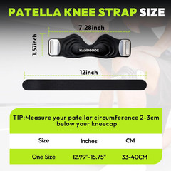 Patellar Tendon Support Strap, Silicone Knee Brace for Men Women, Adjustable Pat