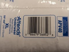 Attends Regular Absorbency Underwear APV40 14 ct size XL (58-68″)