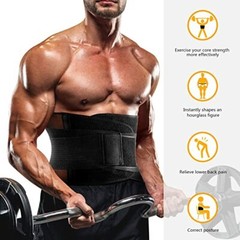 Men Fat Burning Sweat Tummy Belt Body Shaper Girdle Belly Slimming Waist Trainer