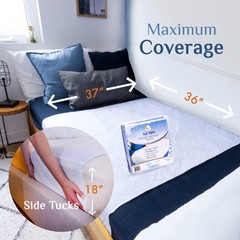 Washable Incontinence Bed Pads 2 Pack 36×37 Inch Waterproof Mattress Cover