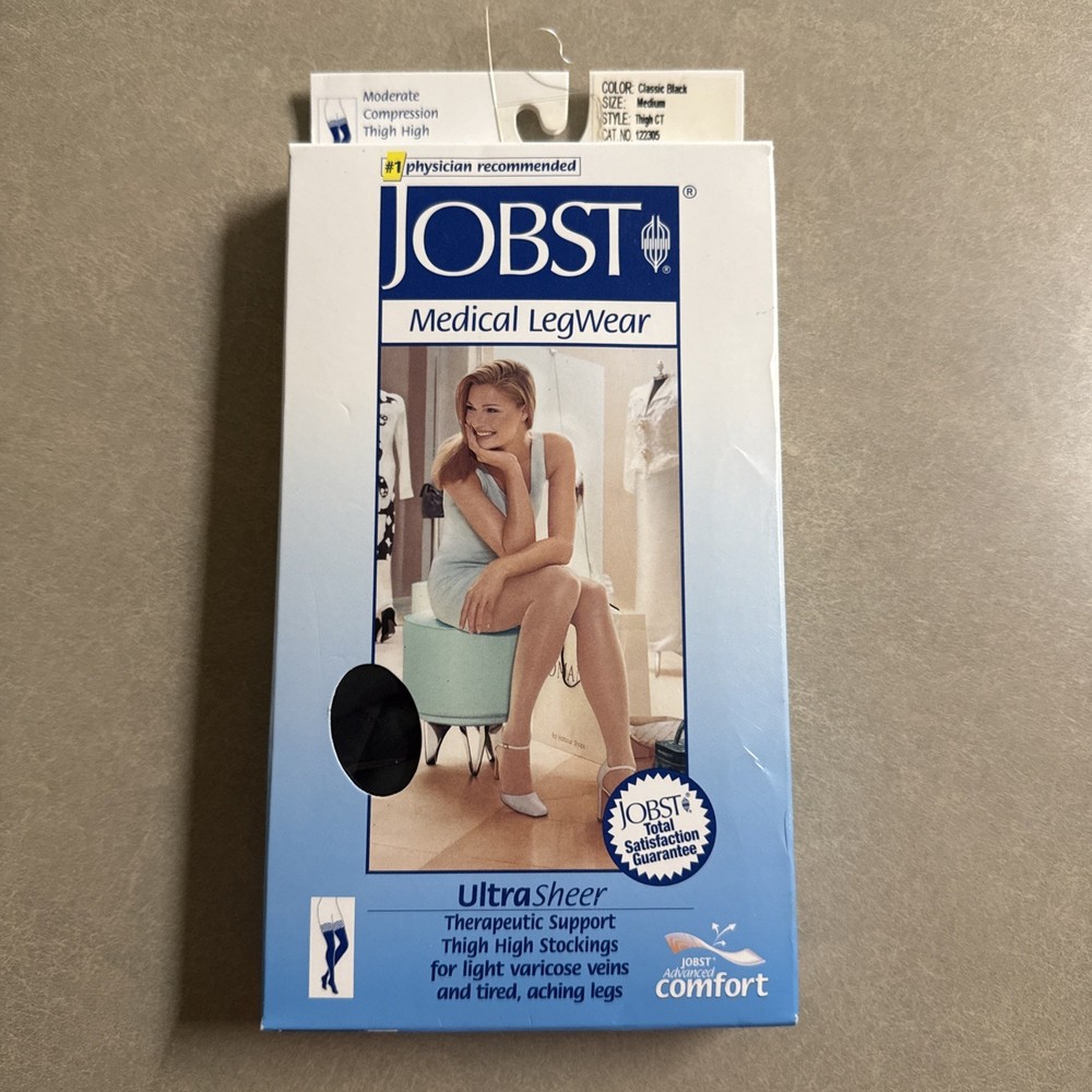 Jobst Medical Legwear Moderate Compression 15-20 mmHg Thigh High Stockings Sz M