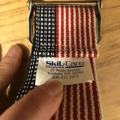 American Flag Adjustable Belt Made In USA By Skil Care, Red White Blue, 60”