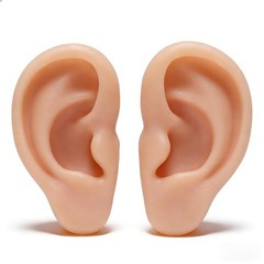 Silicone Ear Model 1 Pair Soft Model, Human Flexible Fake Ear…