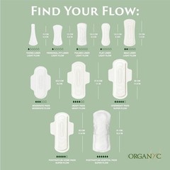 Unscented Organic Cotton Postpartum Pads – Comfort & Leak Protection, 12 Count