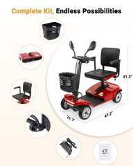Powered mobility scooter 400 lb capacity, Electric Scooter for Adults & Seniors