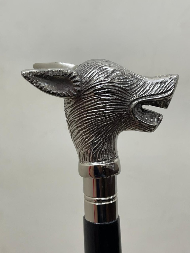 Fox Designer Brass Head Handle For Wooden Walking Stick (only Handle ) Handmade