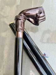 Solid Brass Punch Head Vintage Black Wooden Walking Stick Cane handmade Gift