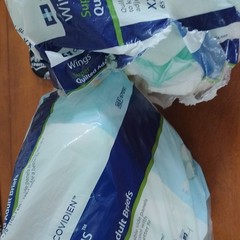 XXL Adult Briefs FREE Super Absorbency White Disposable, 12 Count, 2 Packs.