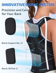 Enthra Posture Corrector for Women and Men with M (Waist 31’‘-39’‘), Black