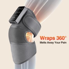 Cordless Knee Massager for Pain Relief with 3 Vibration Modes, 5 Heating Levels