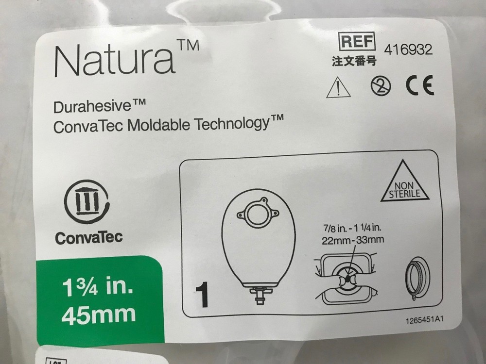 ConvaTec 416932 Natura Durahesive Post-Op Two-Piece Urostomy Kit 1-3/4″ (5/Pack)