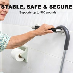 Stainless Steel Shower Grab Bar w/Anti Slip Rubber Grip for Bathroom Handrail US
