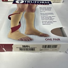 3 Pairs Truform Leg Extra Firm Compression Stocking Large Beige 0845 Below Knee
