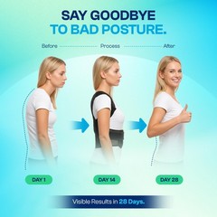 Adjustable Posture Corrector Back Brace for Men & – Upper Back & Shoulder Bre…