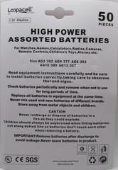 Loopacell High Power Super Alkaline Button Cell Assorted 1.5V Battery…