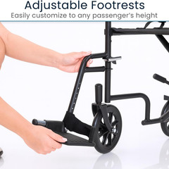 Vive Lightweight Folding Transport Wheelchair – Portable & Pre-Assembled