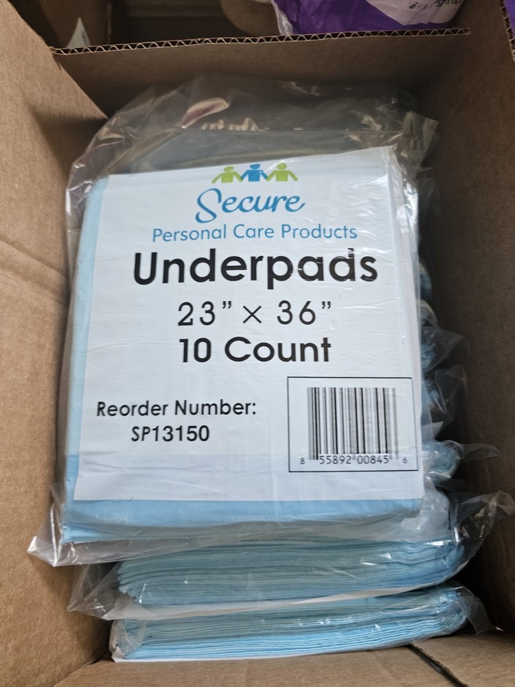 Secure Underpads Blue 23 x 36 in, 10 Count, MPN/Model SP13150