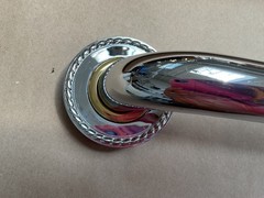 GINGER- CANTERBURY 16″ GRAB BAR CHROME AND POLISHED BRASS ACCENT – DISPLAY SALE