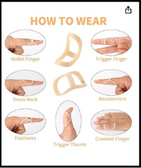 Oval Finger Splints, 5PCS Trigger Splint for Size 6,7,8,9,10