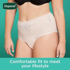 Depend Fresh Protection Extra-Large Adult Diapers, 15 Count, Stylish Blush Color