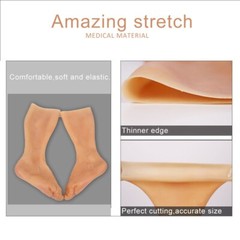 Skin Artificial Silicone Prosthesis Foot Sleeve Leg Cover Scars Highly Simulated