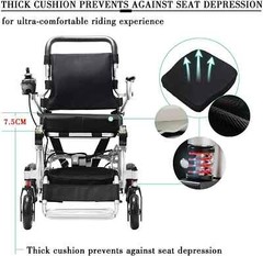400W Foldable Electric Wheelchair, 13.2AH, Dual Battery, Lightweight 52 lbs