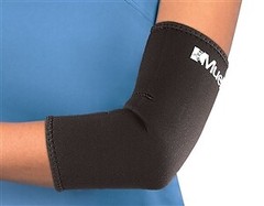 Mueller Elbow Sleeve Soft, Contoured, Neoprene Blend, Extra Long, Black