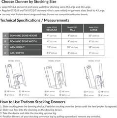 Stockings Donner, Helper for Applying Compression Socks, Large Size Foot Zone fo