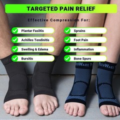 Ankle Brace Compression Sleeve Relieves Achilles Tendonitis, Joint Pain. Pla…