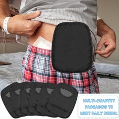 Nuenen 6 Pcs Ostomy Bag Covers Waterproof pprox. 9.06 x 7.09 inches, Blac