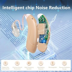 New BTE invisible hearing aid, 6 volume levels, 2 noise reduction modes