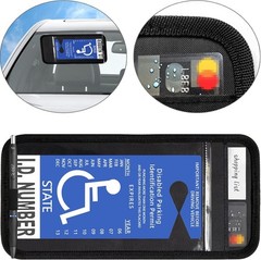 Handicap Placard Holder for Auto, 1 PCS Black Visor Placard Holder, Handicap