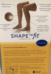Dr Comfort Unisex Thigh High Compression Stockings 18mmHg Small/Short Black New