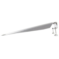Silver Spring 36 Inch Adjustable Aluminum Wheelchair Door Threshold Ramp, Silver