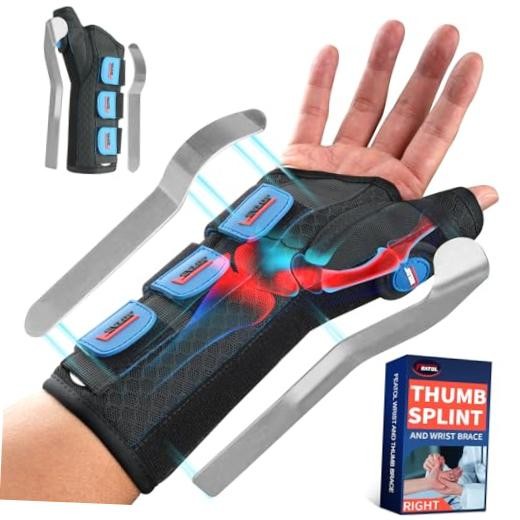 Carpal Tunnel Wrist Brace Night Small/Medium(Pack of 1) Right Hand-Black Blue