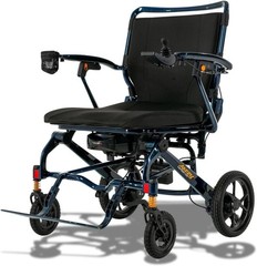 Pride Mobility Jazzy Carbon HD Heavy Duty 400lb Travel Power Chair Blue-Open Box