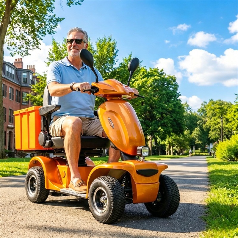1000W 4-Wheel Heavy Duty Seniors Mobility Scooter 48V 20Ah 15 mph 33 Miles 500lb