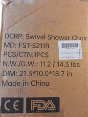Shower Chair Rotating Swivel Seat Medical Bath Chair With Backrest