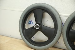 PAIR 16″ FLAT FREE Mag Wheels Tires for Quickie Iris Wheelchairs Zippie TS Xcape