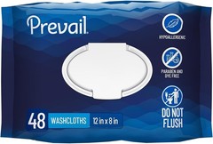 48 Count Scented Adult Washcloths – Gentle Cleansing Wipes with Aloe & Vitamin E