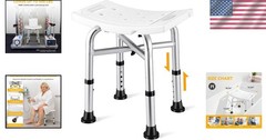 Heavy Duty Shower Chair for Inside Shower 500 Pounds Adjustable Height Stool