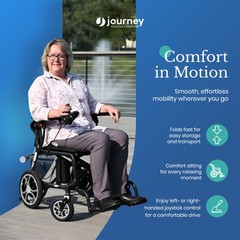 Journey Air Elite Electric Power Chair, Lightweight Foldable Powered Wheelchair