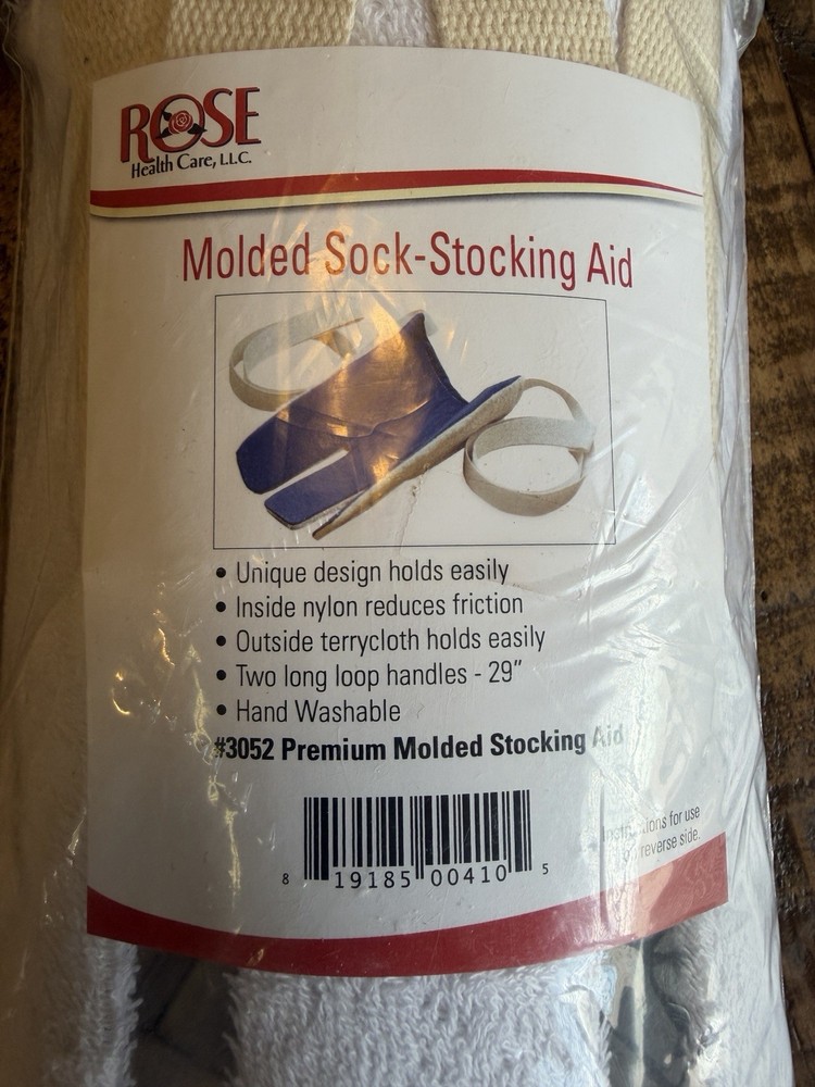 Sock Aid Stocking Dressing Aid By Rose Health Care Premium Molded Flexible New