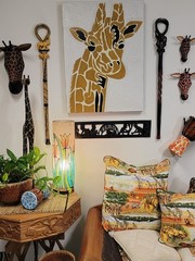 Stoneage Arts Global African Wood Decorative Walking Stick Hand Made In Kenya