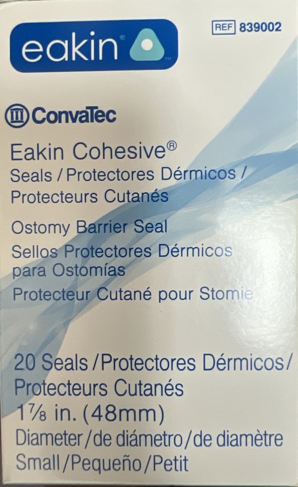 ConvaTec Eakin Cohesive Seals 839002 New- 20 Count 1 7/8in. (48mm)