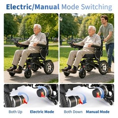 Electric Wheelchair Folding Foldable Heavy Duty Power Wheelchair Free Shipping