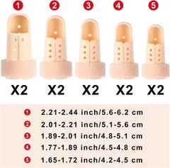 10 Pcs Mallet Finger Splint Thumb Splint, 5 Sizes Finger Support Brace Stabilize